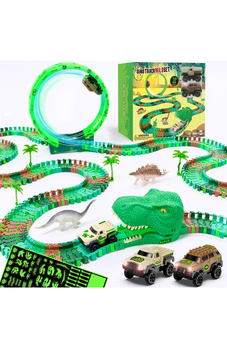 JitteryGit Dino-Track-Forest, Main, color, Green