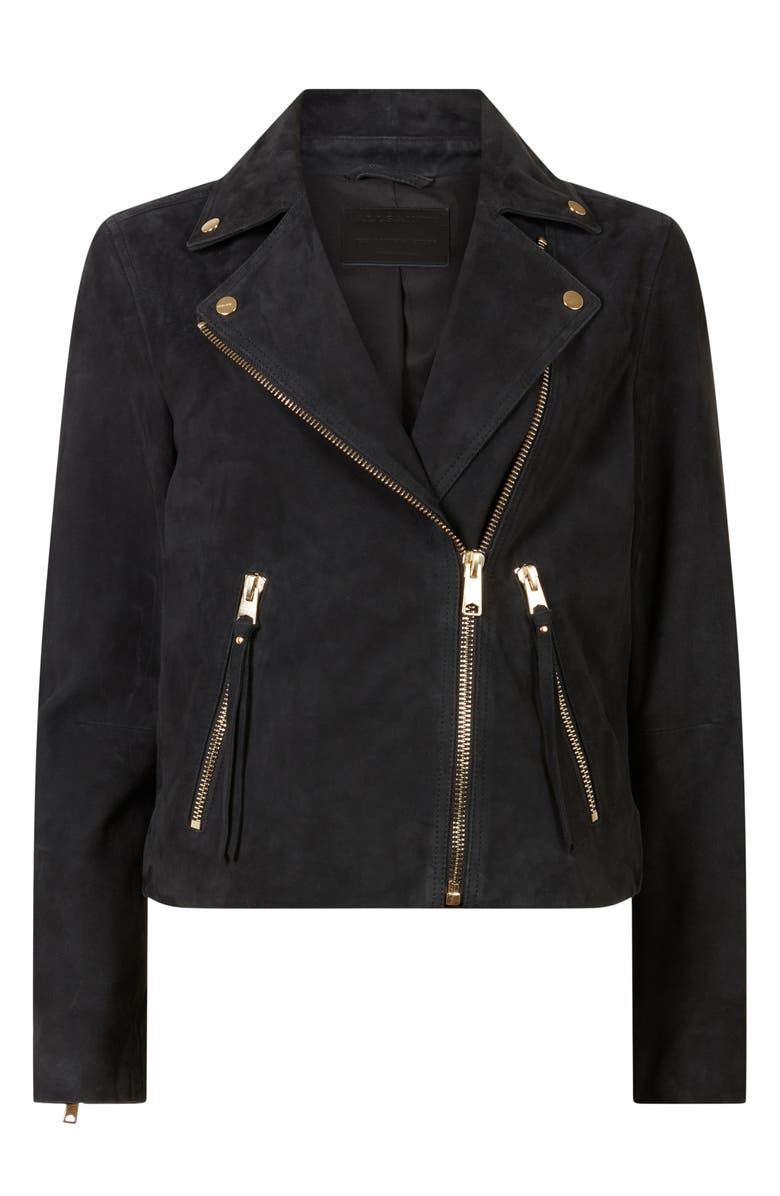AllSaints Dalby Suede Biker Jacket, Alternate, color, 