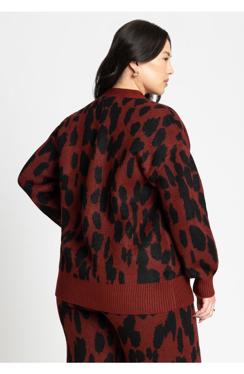 ELOQUII Printed Longline Cardigan, Alternate, color, 