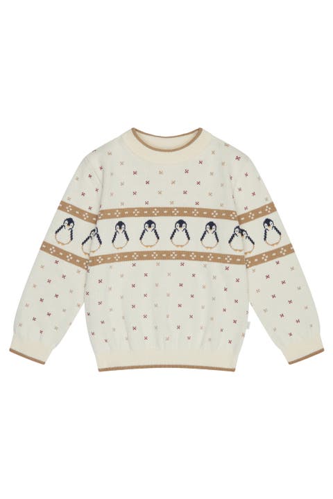 Penguin Fair Isle Knitted Jumper (Baby)