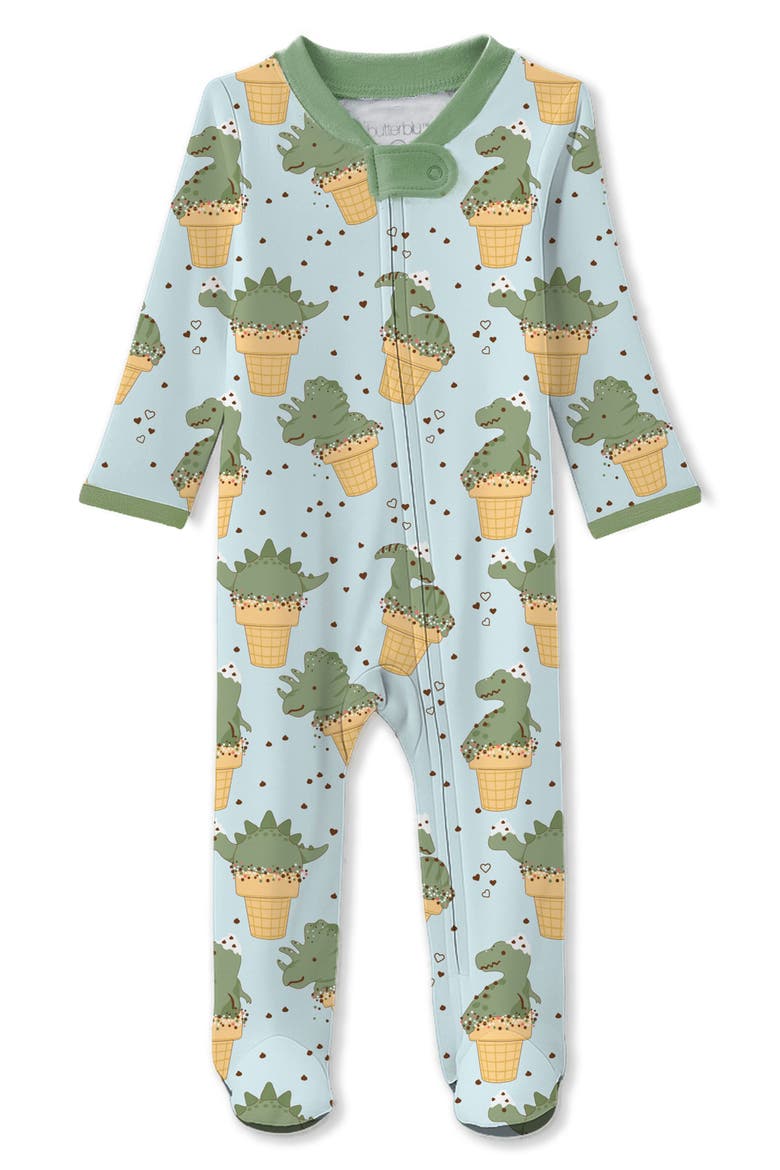 Scout Sleep & Play Organic Cotton Footie, Main, color, DINO SCREAM