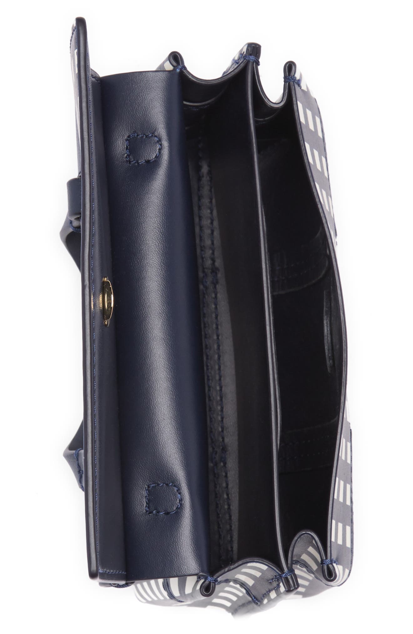 Block T Mini Satchel, Alternate, color, ROYAL NAVY CHECK IN
