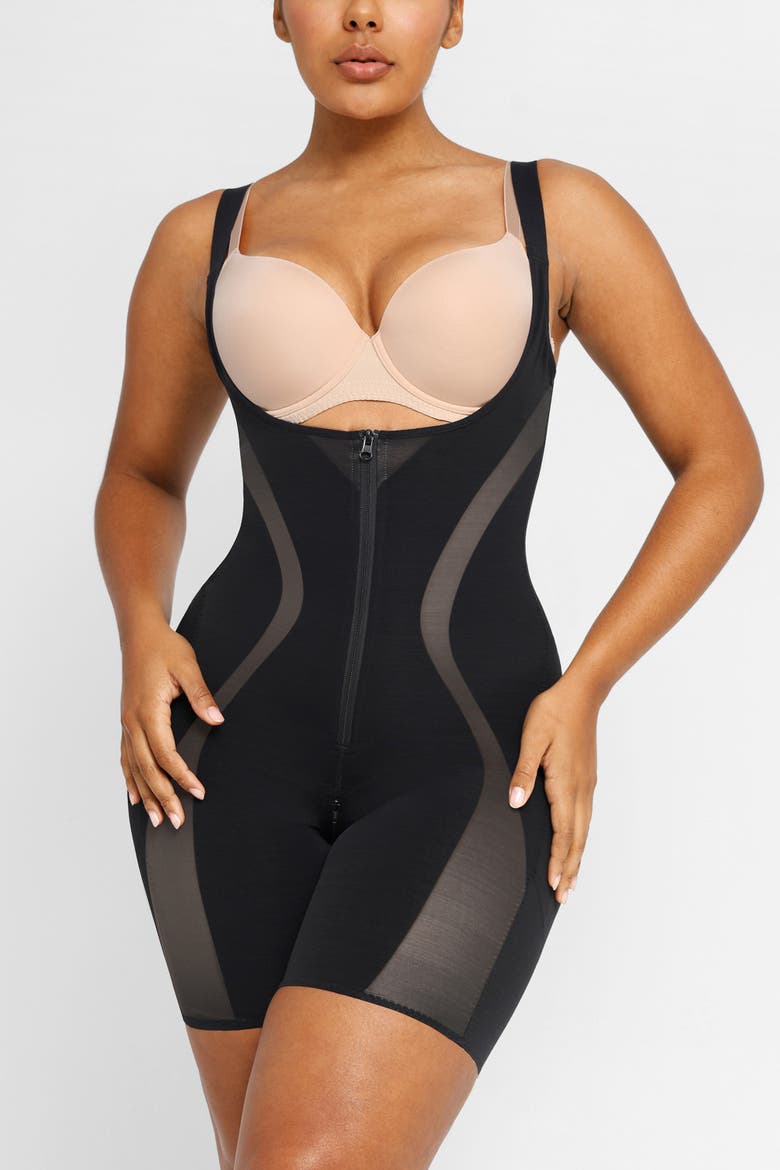 Curve Code X Comfy Sculpting Bodysuit, Main, color, Onyx Black