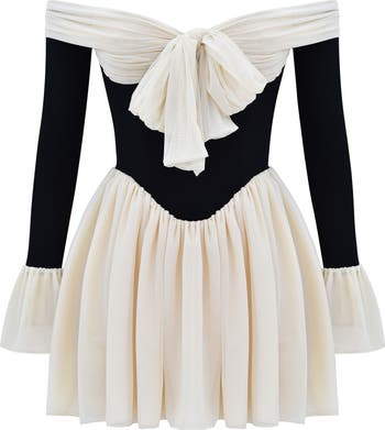 Alana Strapless Long Sleeve Minidress