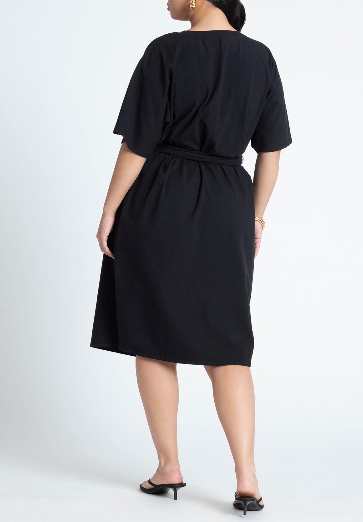 Cross Front Flutter Sleeve Dress - image 2