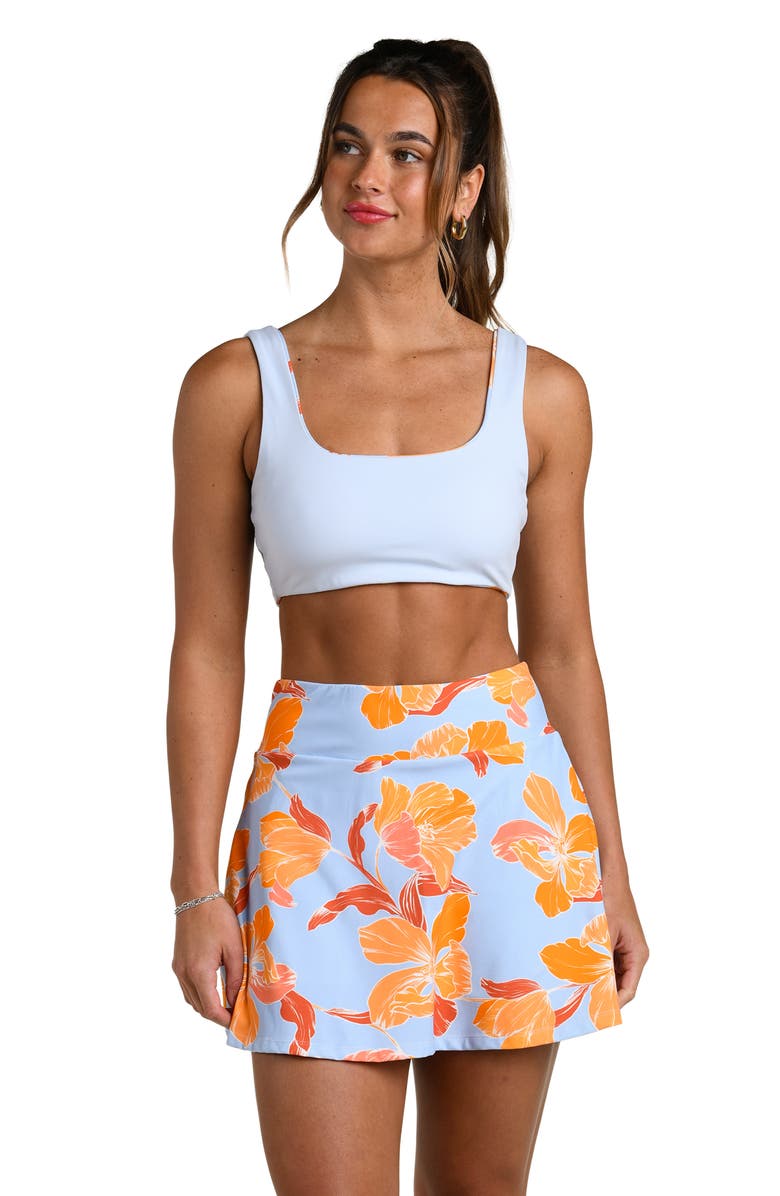La Blanca Outline Floral Active Skort, Alternate, color, Drift