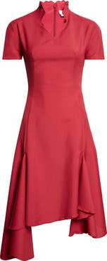 McQueen Asymmetric Wool & Mohair Dress