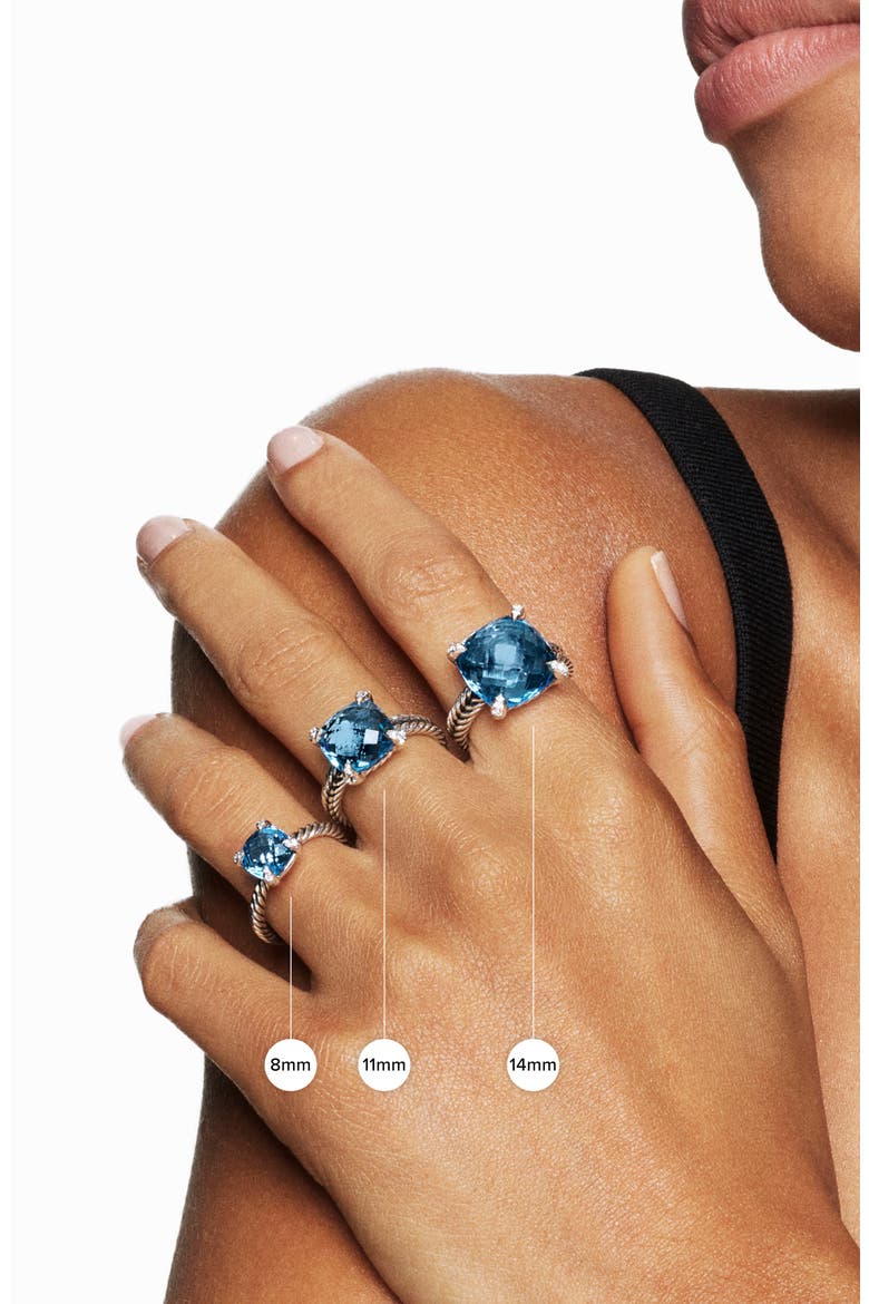 Chatelaine® Ring with Semiprecious Stone & Diamonds, Alternate, color, BLACK ONYX