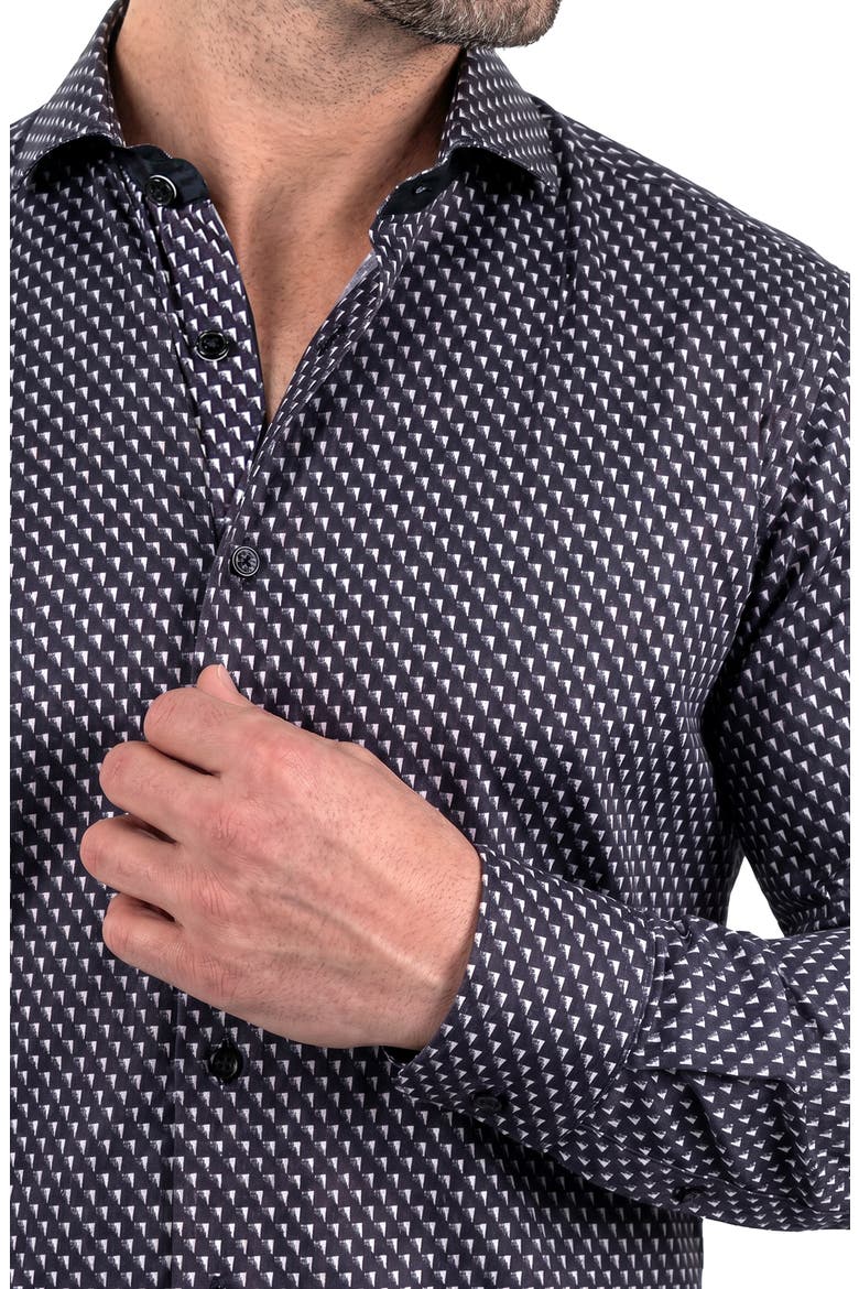 Einstein Contemporary Fit Button-Up Shirt, Alternate, color, BLACK