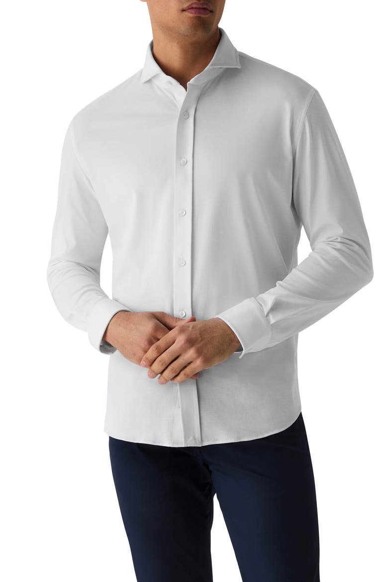 Omaha Brrr° Performance Knit Button-Up Shirt, Main, color, ARCTIC