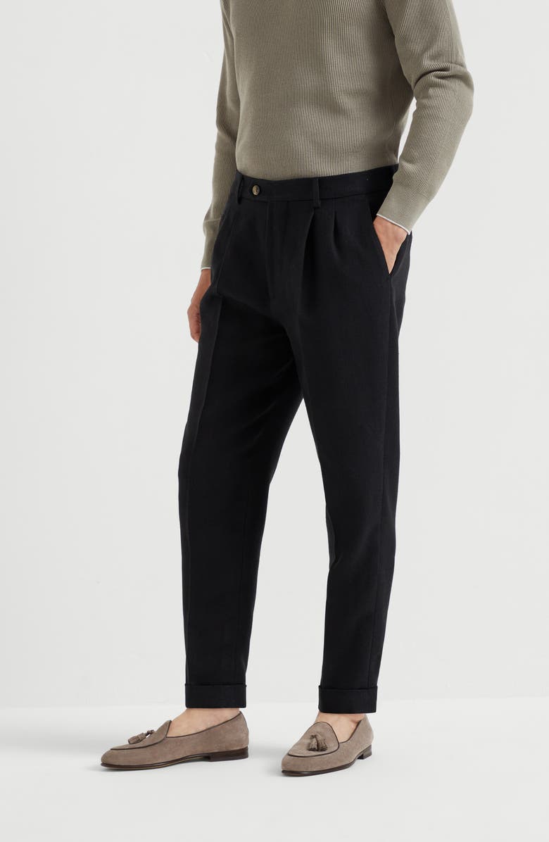 Brunello Cucinelli Diagonal twill trousers, Alternate, color,