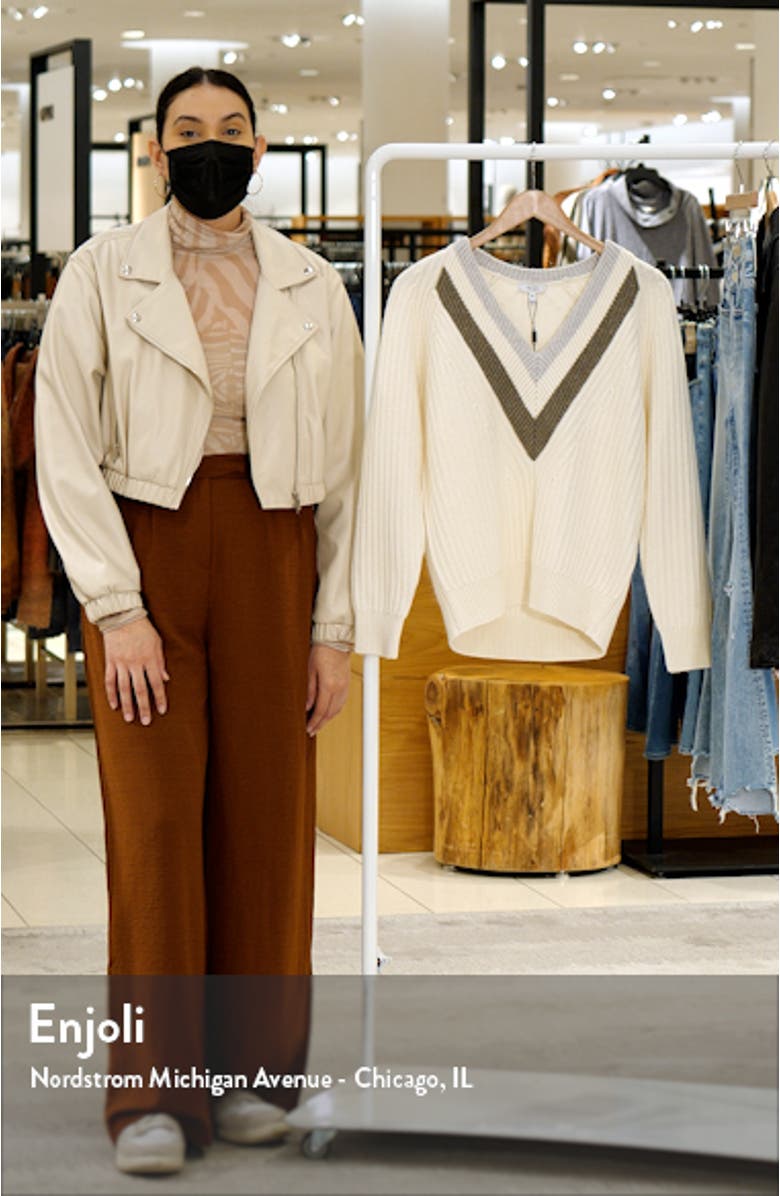 Miley V-Neck Wool & Cotton Blend Sweater, sales video thumbnail