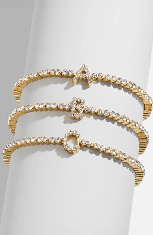Baublebar Initial Slider Bracelet In Clear C