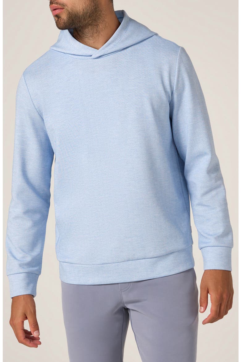 Roarke Herringbone Hoodie, Main, color, LIGHT BLUE