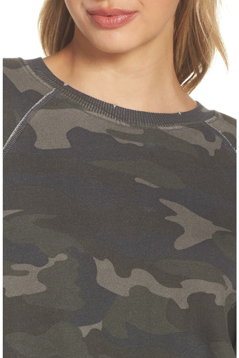Camo Oversize Sweatshirt, Alternate, color, CAMO