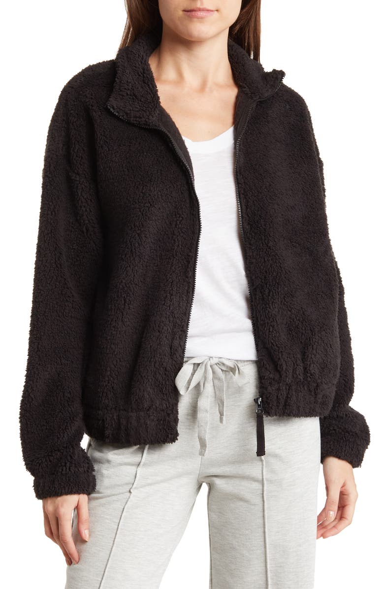 Z by Zella Pre Season Faux Shearling Zip Up Jacket, Main, color,
