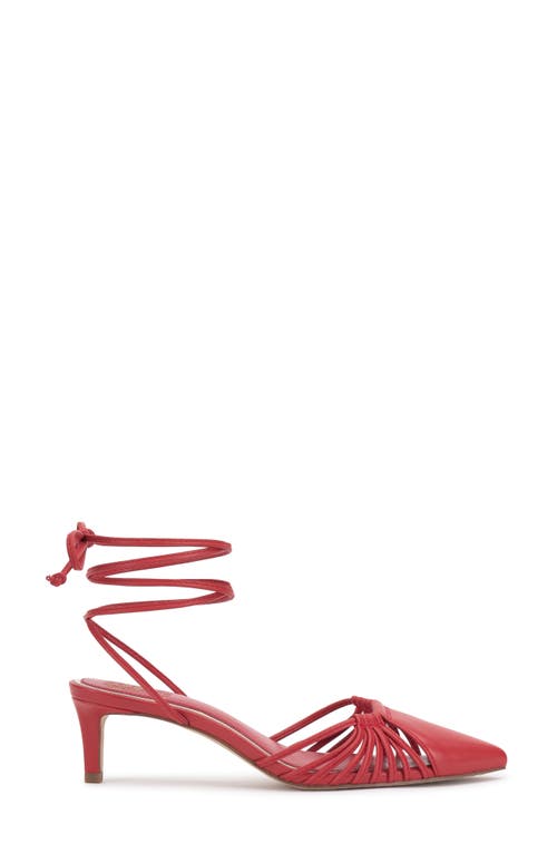 Vince Camuto Kota Ankle Wrap Pointed Toe Pump In Red