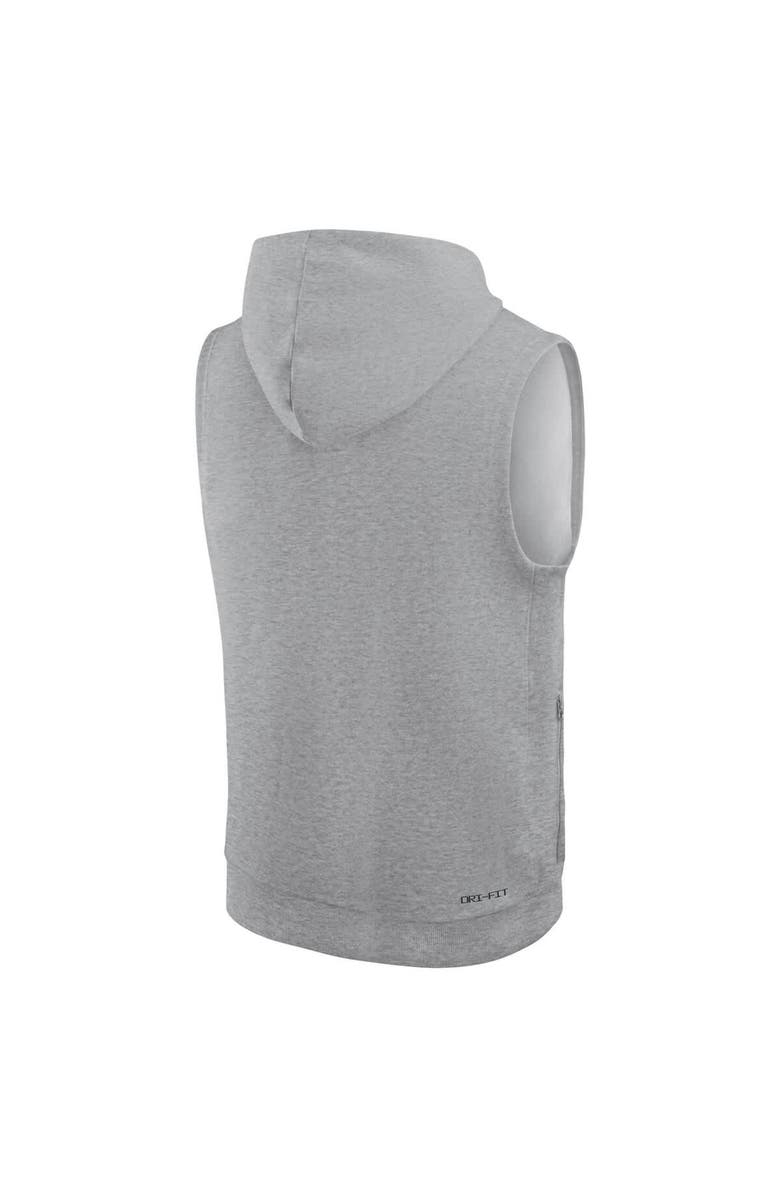 Jordan Brand Men's Jordan Brand Heather Gray Florida Gators 2025 Sideline Performance Sleeveless Pullover Hoodie, Alternate, color, 