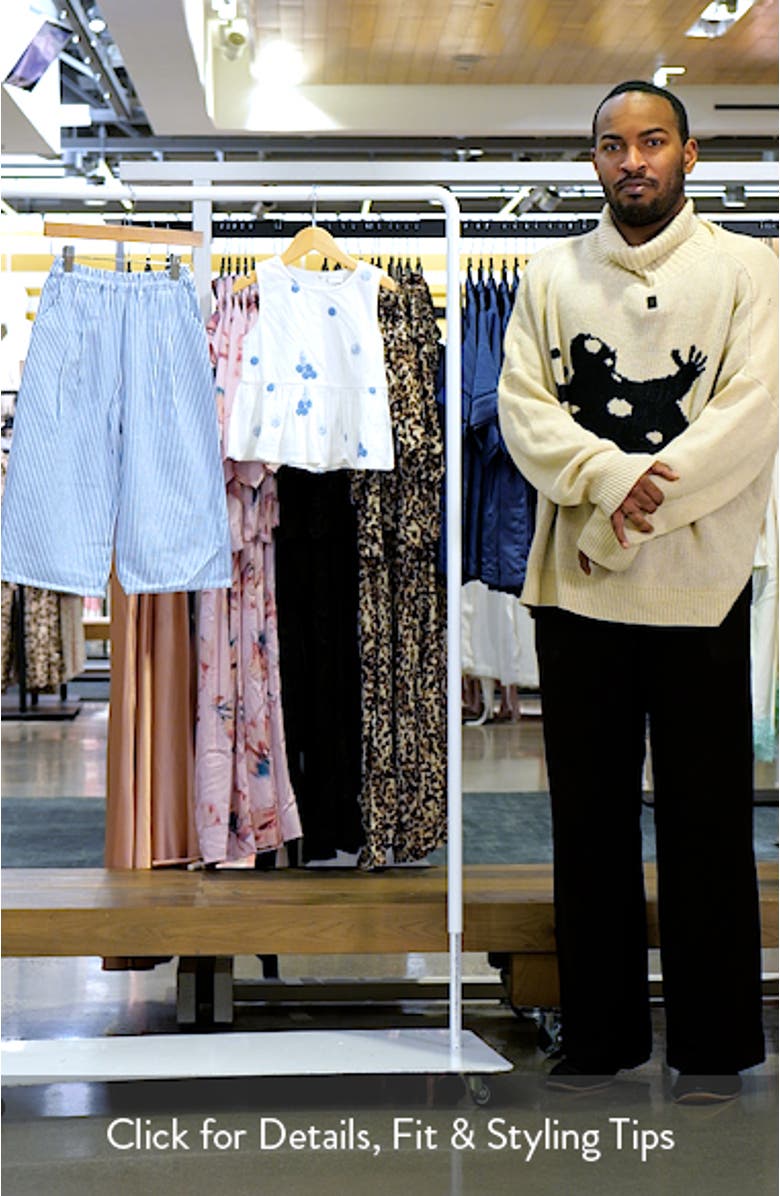 Kids' Embroidered Cotton & Linen Peplum Top & Stripe Pants Set, sales video thumbnail