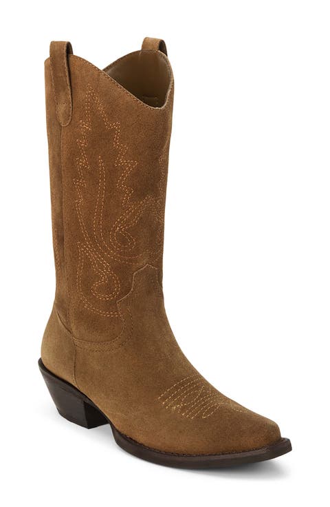 Cathalem Cowboy Boots Fo Women Westen Boots Low Heel Mid