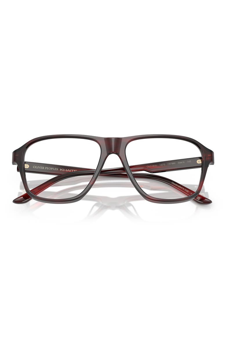 56mm Pilot Optical Glasses, Alternate, color, BORDEAUX BARK/ DEMO LENS