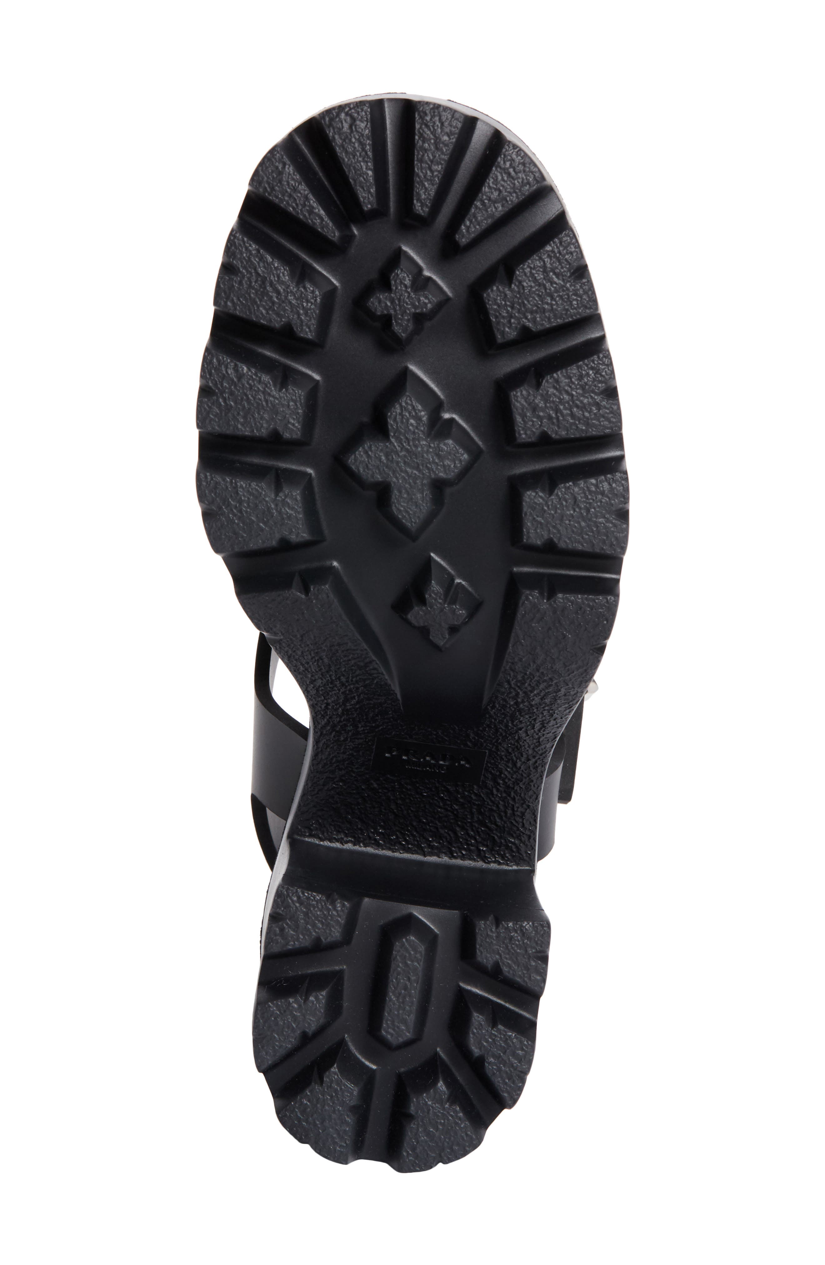 Prada Stride Flow Cage Platform Sandal, Alternate, color, Nero