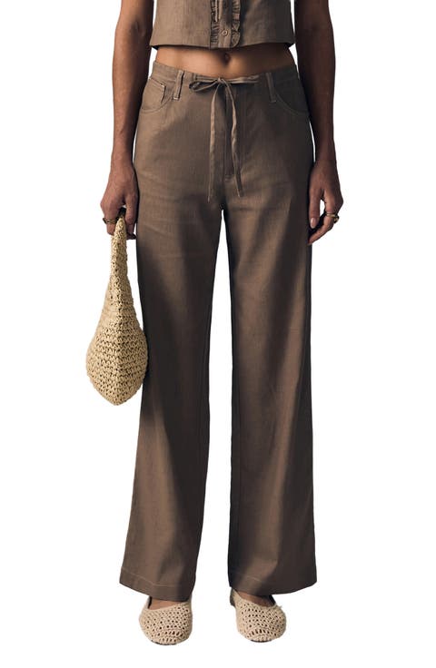Simone Linen Drawstring Pants