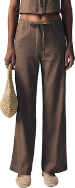 LE JEAN Simone Linen Drawstring Pants