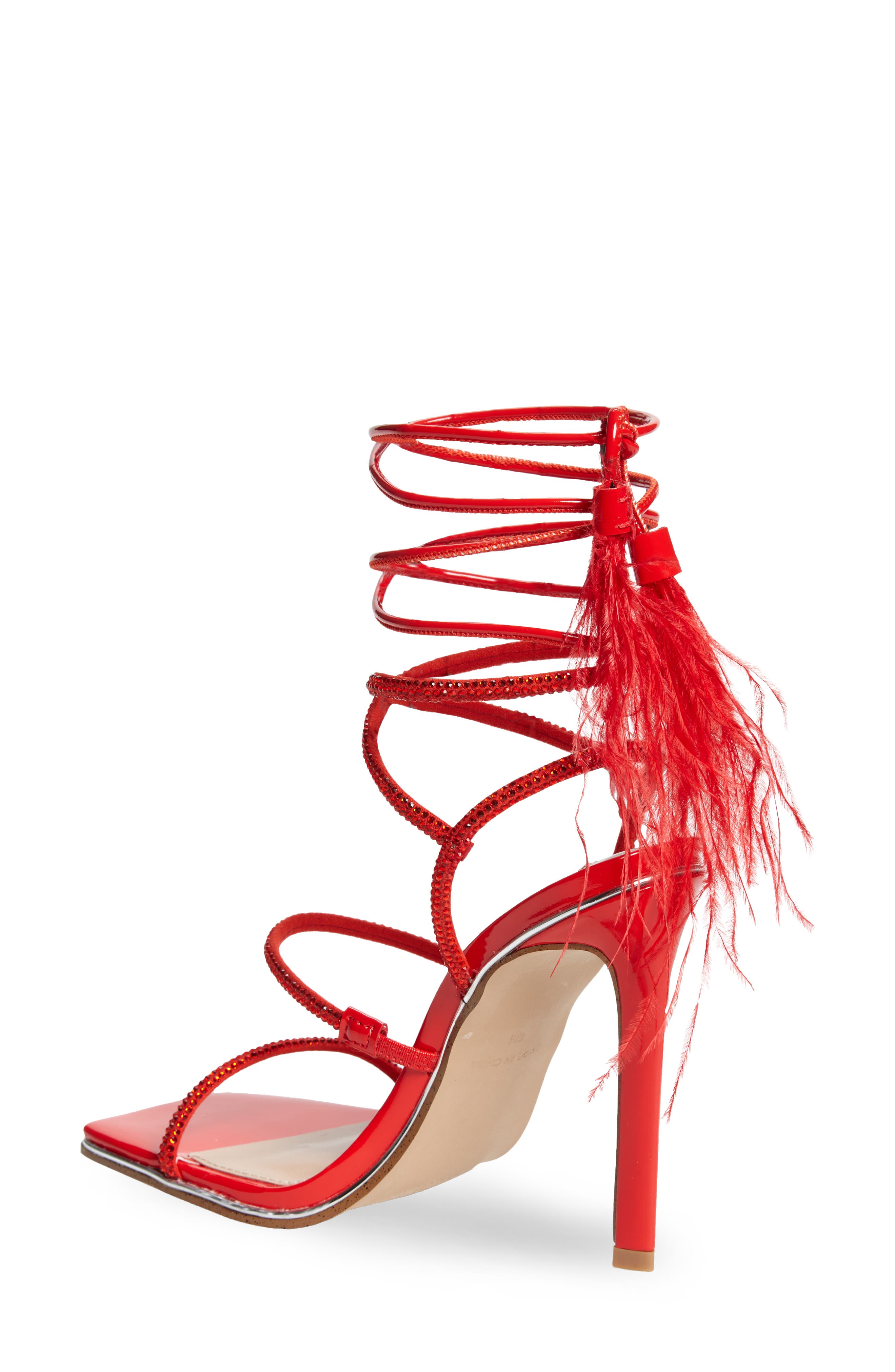 Upgrade Lace-Up Sandal, Alternate, color, RED