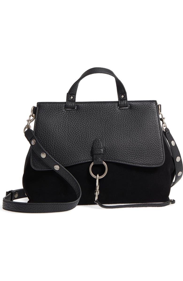 Rebecca Minkoff Medium Keith Suede & Leather Satchel, Main, color,