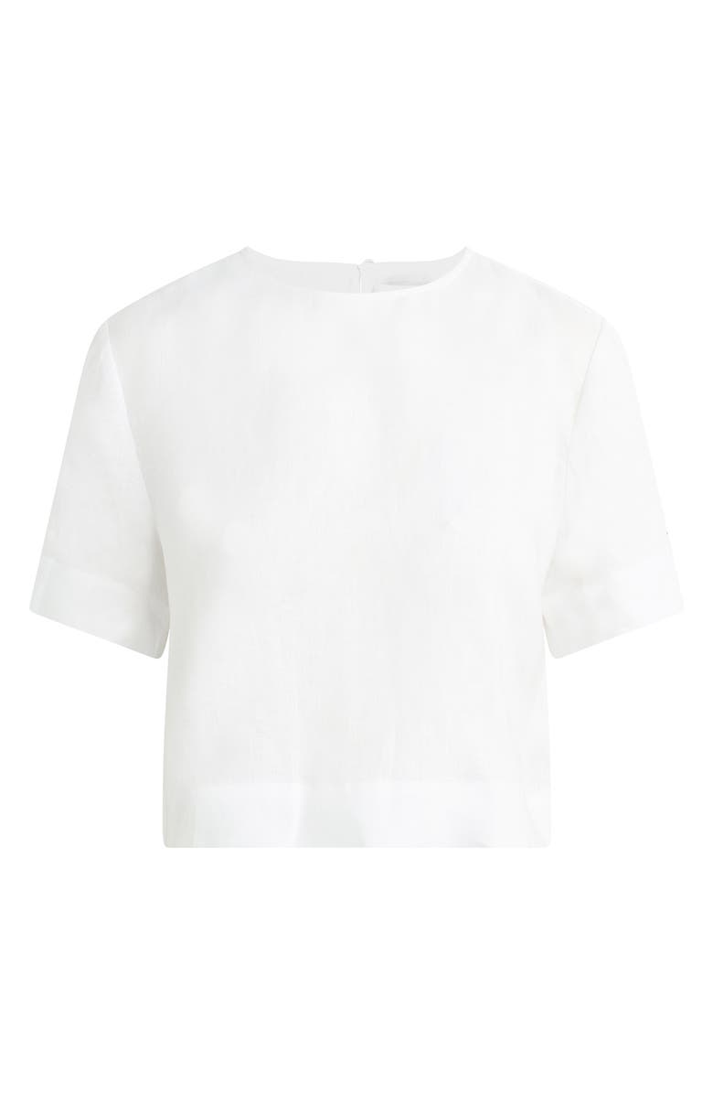 Favorite Daughter The Easy Breezy Linen Crop T-Shirt, Alternate, color,