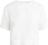 Favorite Daughter The Easy Breezy Linen Crop T-Shirt