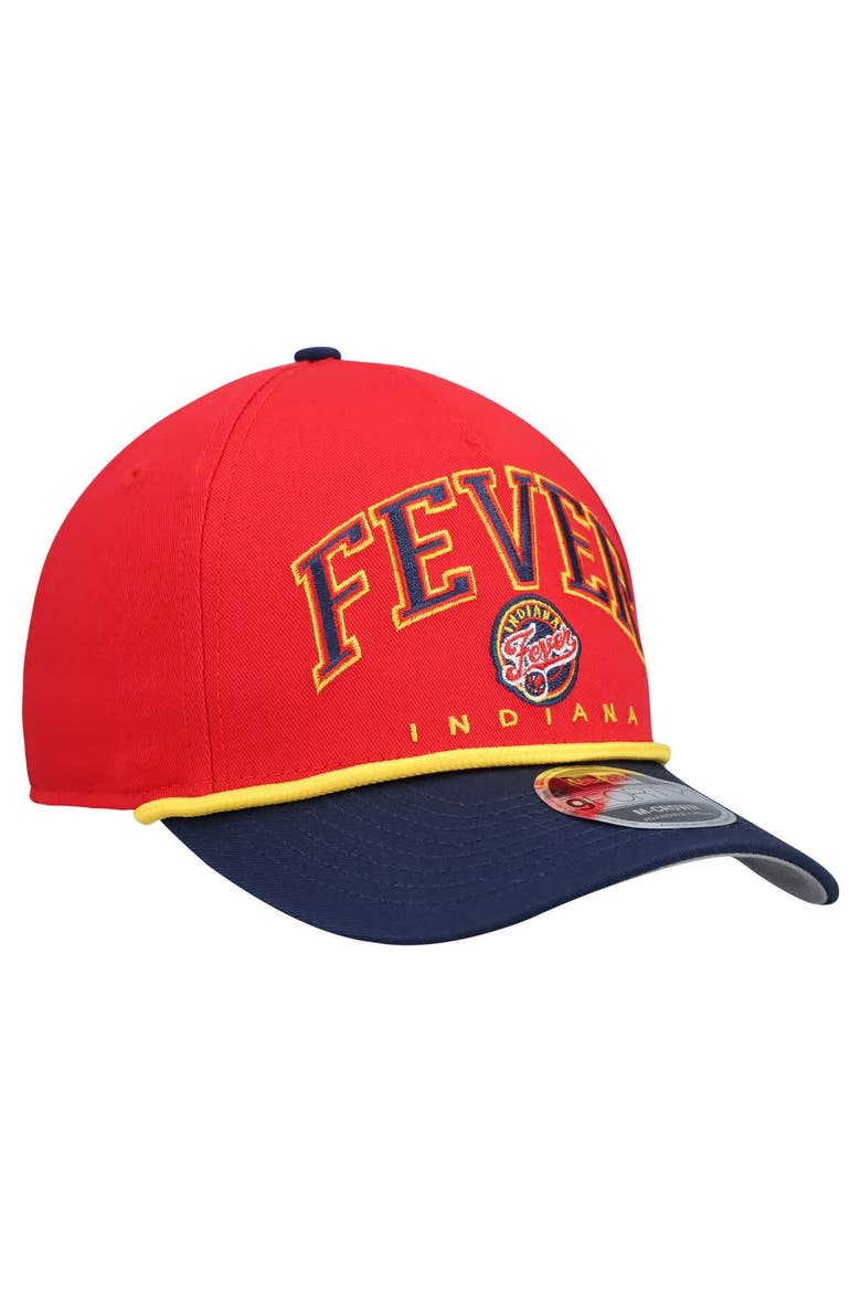 Men's New Era Red Indiana Fever Bold Arch COOLERA 9FORTY A-Frame M-Crown Adjustable Hat, Alternate, color, Red