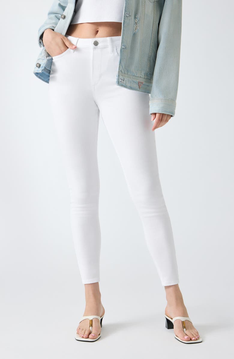 GUESS 1981 High Waist Skinny Jeans, Main, color, White
