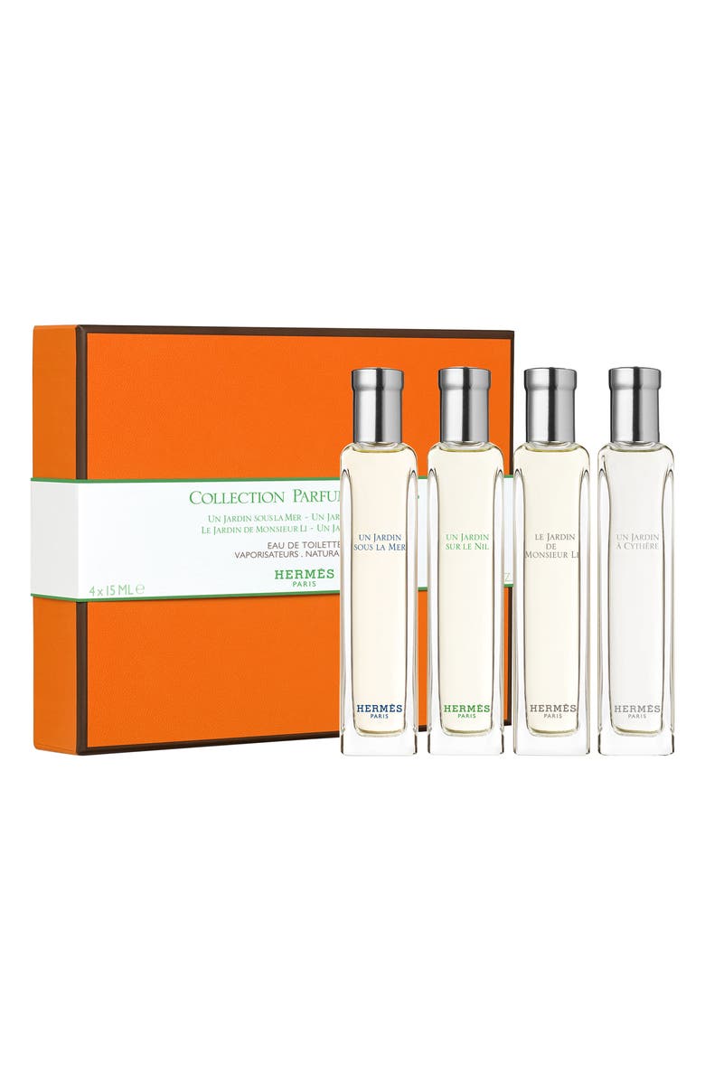 Hermès The Parfums-Jardins Eau de Toilette 4-Piece Travel Set, Main, color, 