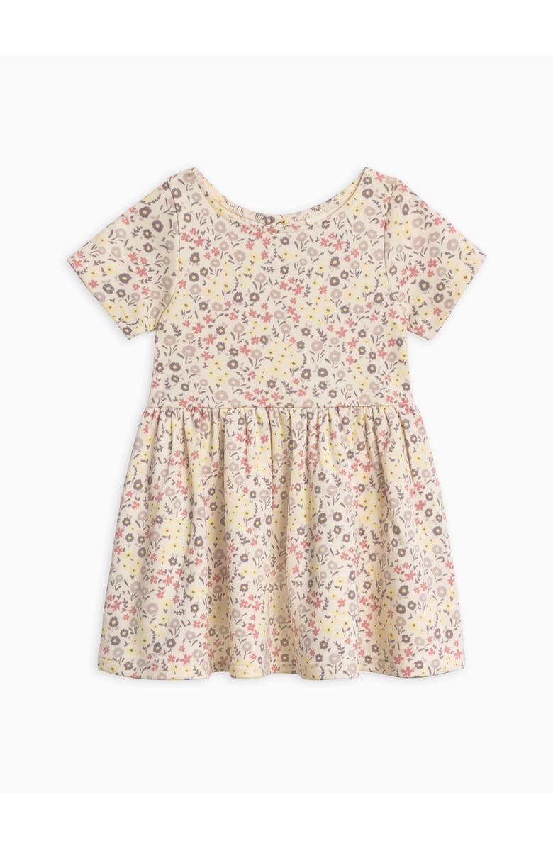 Colored Organics Organic Cotton Stella Short Sleeve Swing Dress, Main, color, Giada Floral / Lilla
