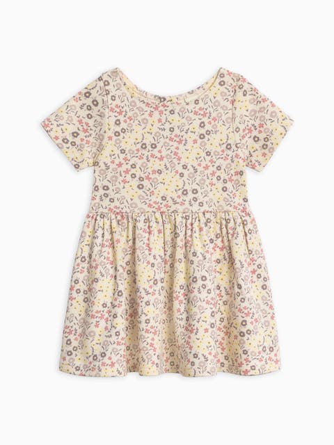 Organic Cotton Stella Short Sleeve Swing Dress (Toddler & Little Kids)