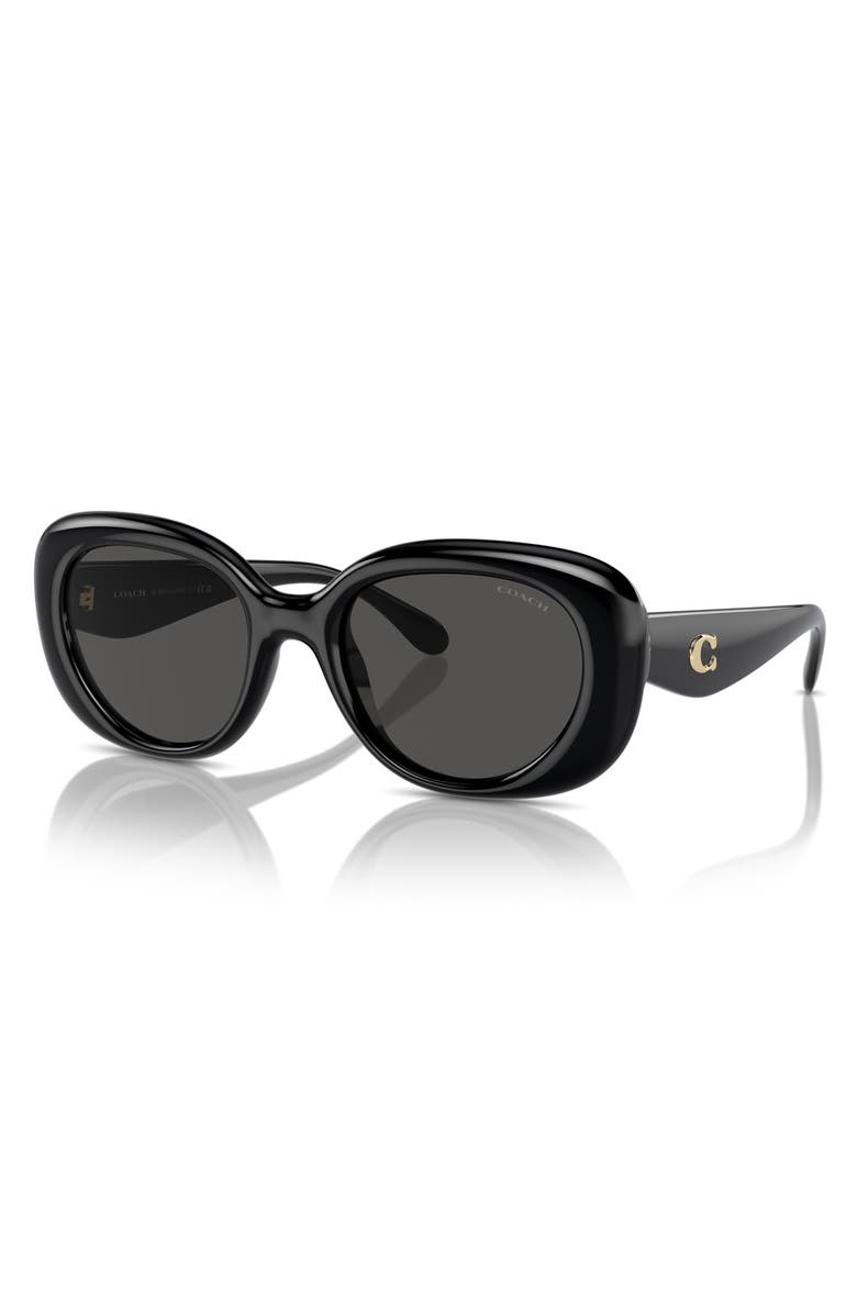 COACH 53mm Round Sunglasses, Alternate, color,