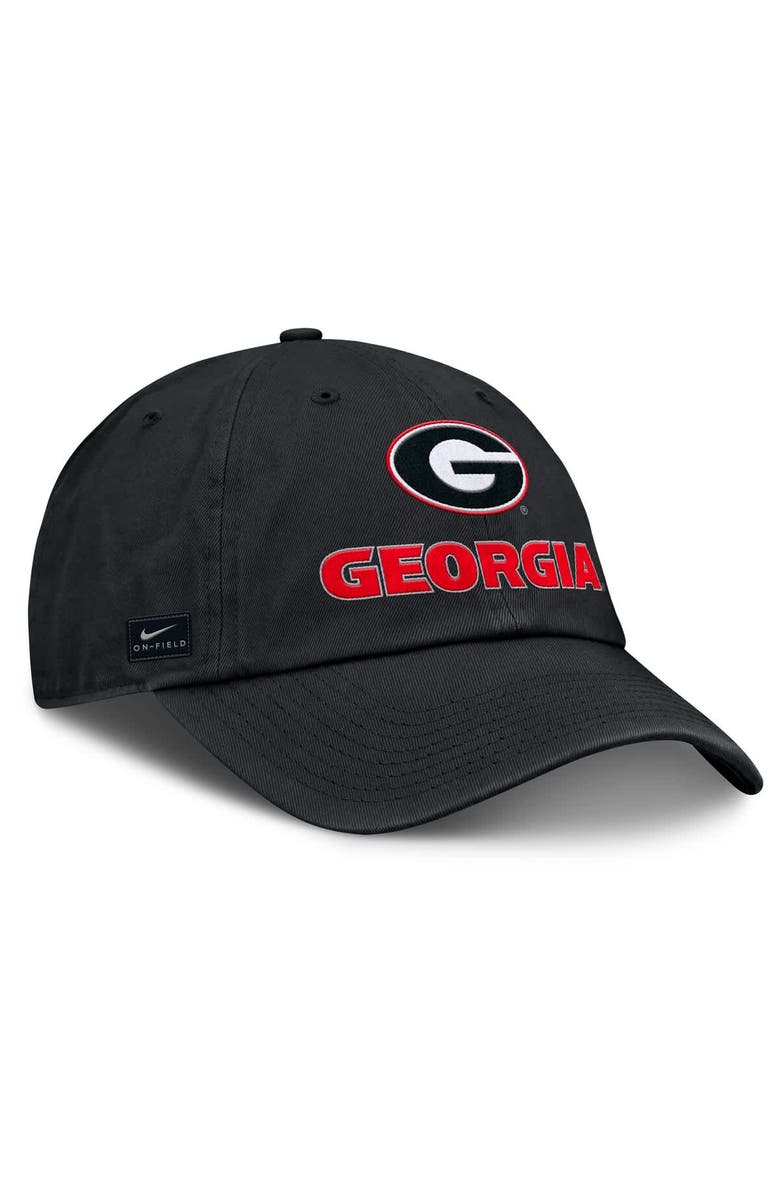 Nike Men's Nike Black Georgia Bulldogs 2025 Sideline Club Adjustable Hat, Alternate, color, 
