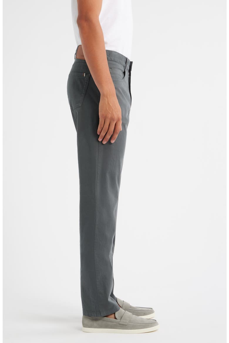 Regular Fit 5-Pocket Cotton Stretch Twill Pants, Alternate, color, CHARCOAL