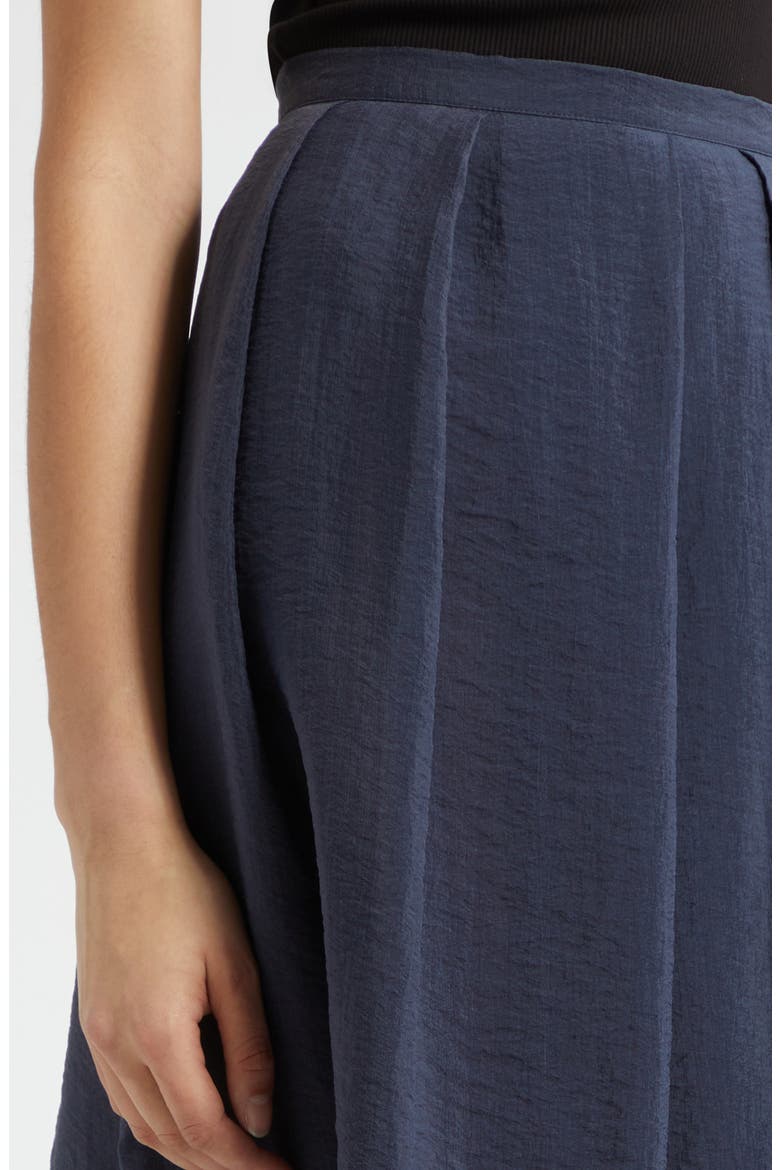 Techno Crepe Midi Skirt, Alternate, color, NAVY