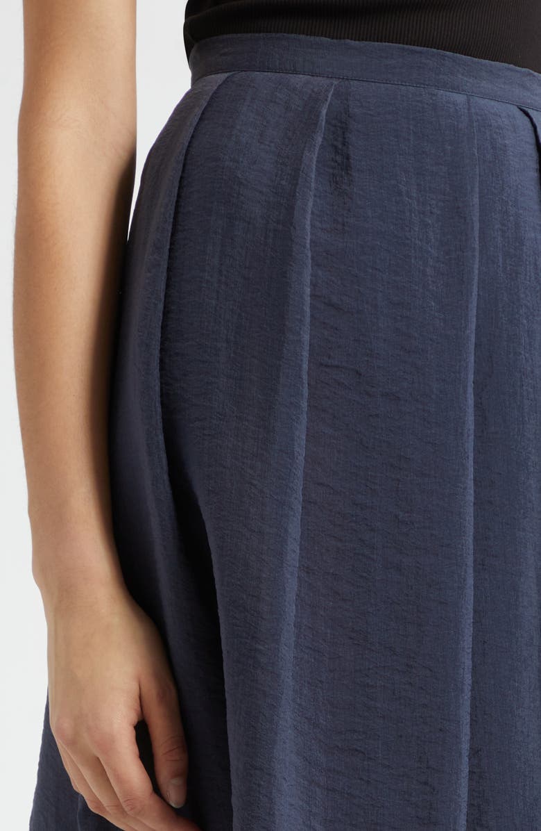 Emporio Armani Techno Crepe Midi Skirt, Alternate, color, Navy