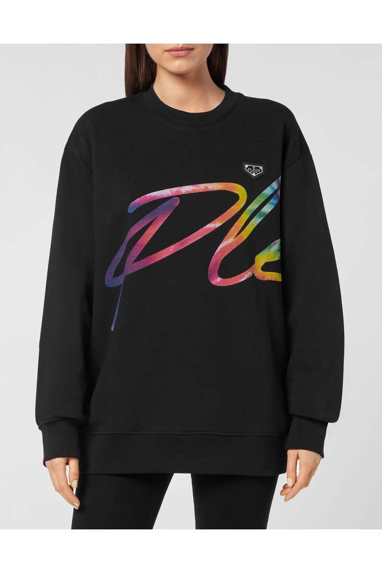 Sweatshirt Ls Signature Unisex, Alternate, color, black