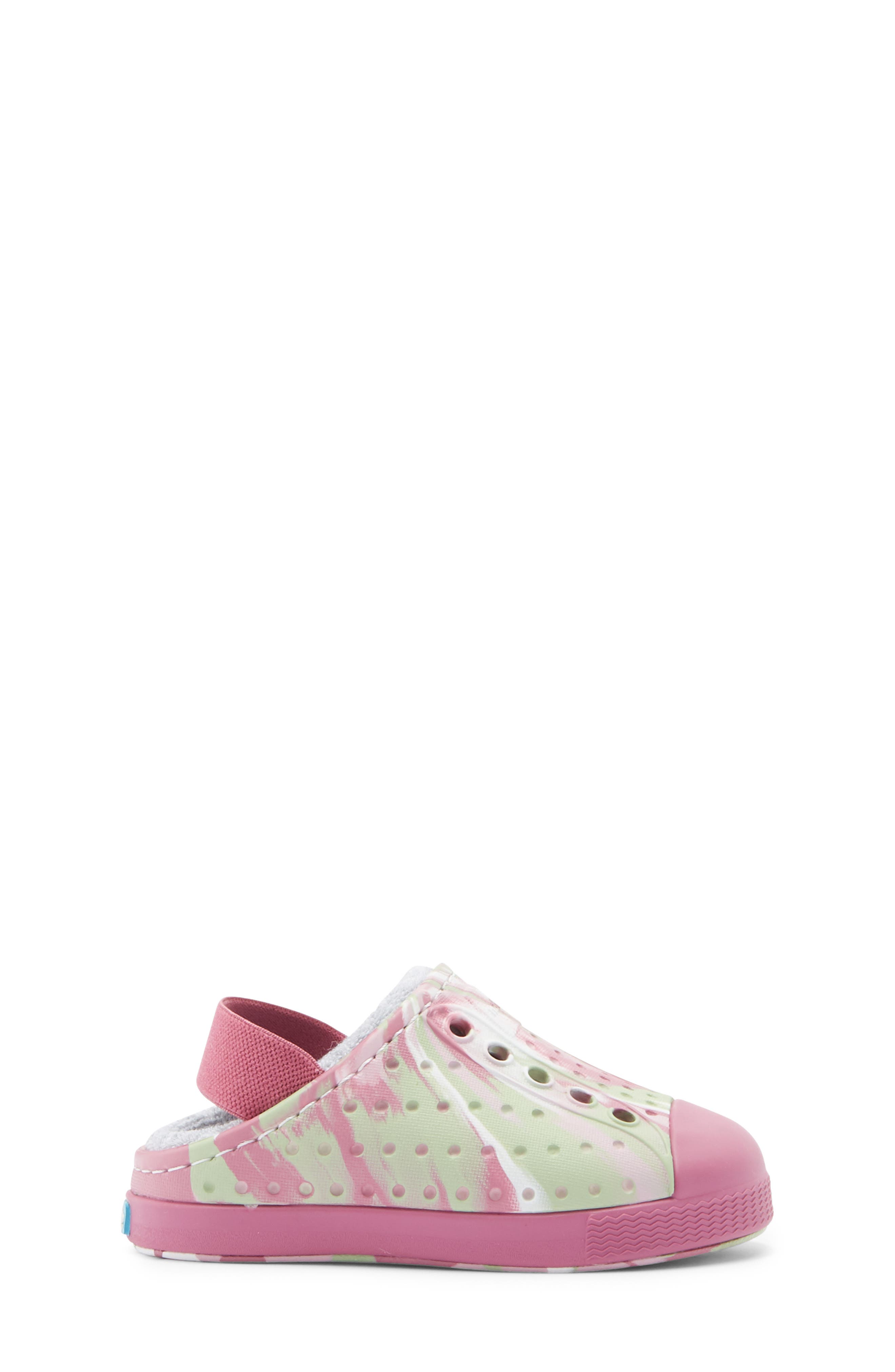 Native Shoes Kids' Jefferson French Terry Clog, Alternate, color, Twilight Pink Marble/ Pink