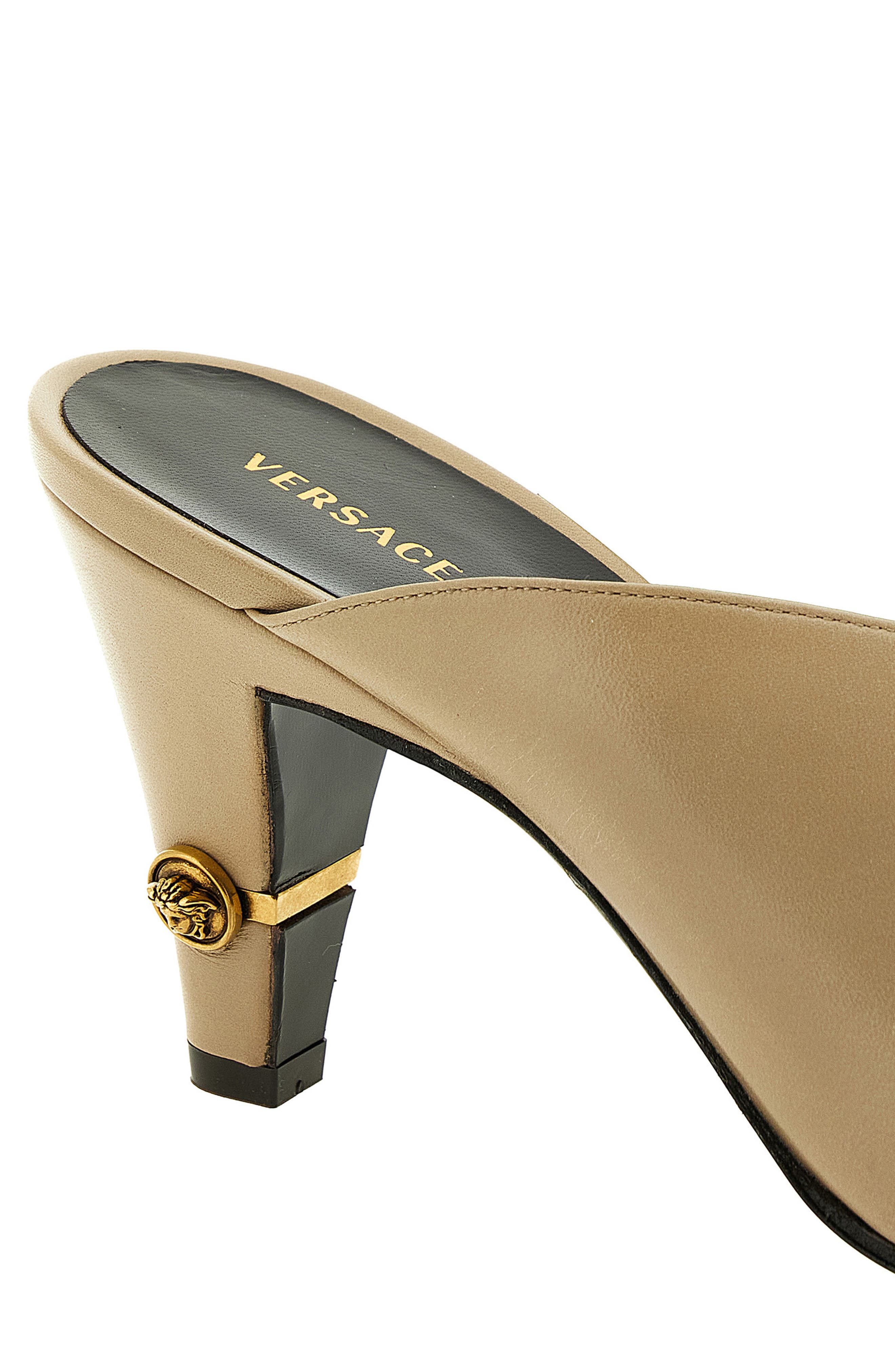 Mule Sandal, Alternate, color, DOVE GREY GOLD