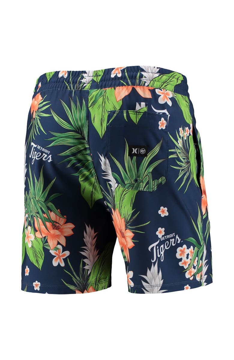Hurley x '47 Men's Hurley x '47 Navy Detroit Tigers Cannonball Tropics Swim Shorts, Alternate, color, 