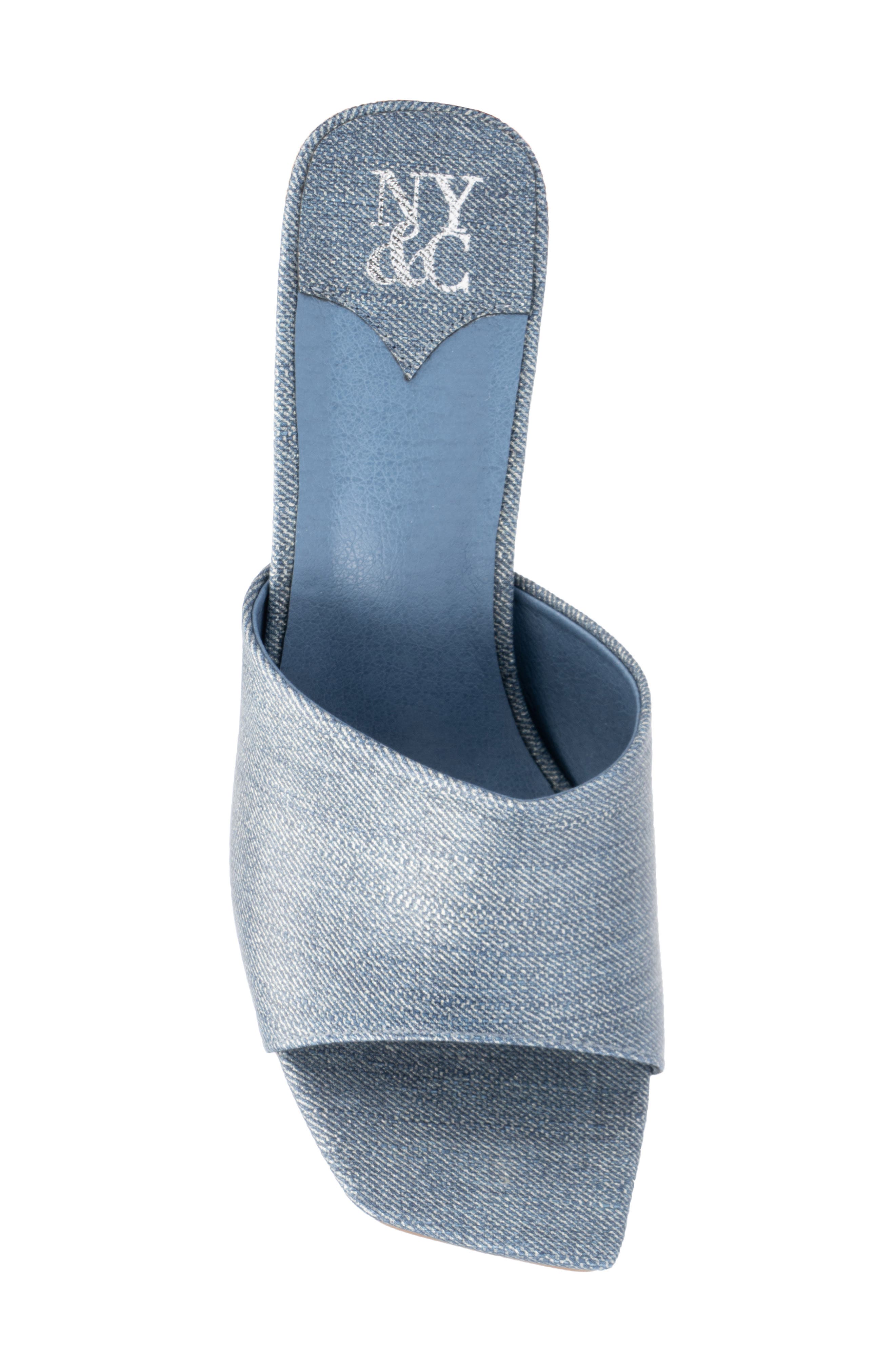 NEW YORK AND COMPANY Delara Croc Embossed Heeled Sandal, Alternate, color, Blue