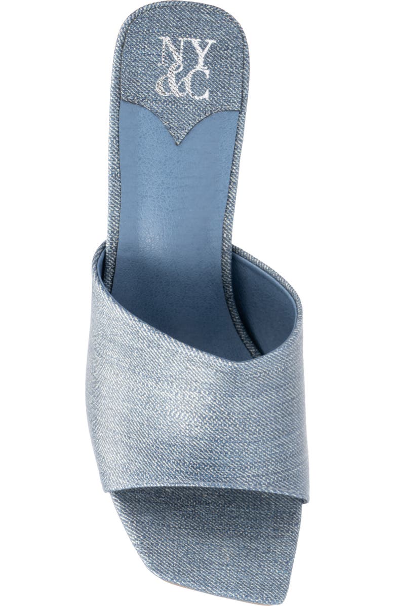 NEW YORK AND COMPANY Delara Croc Embossed Heeled Sandal, Alternate, color, Blue