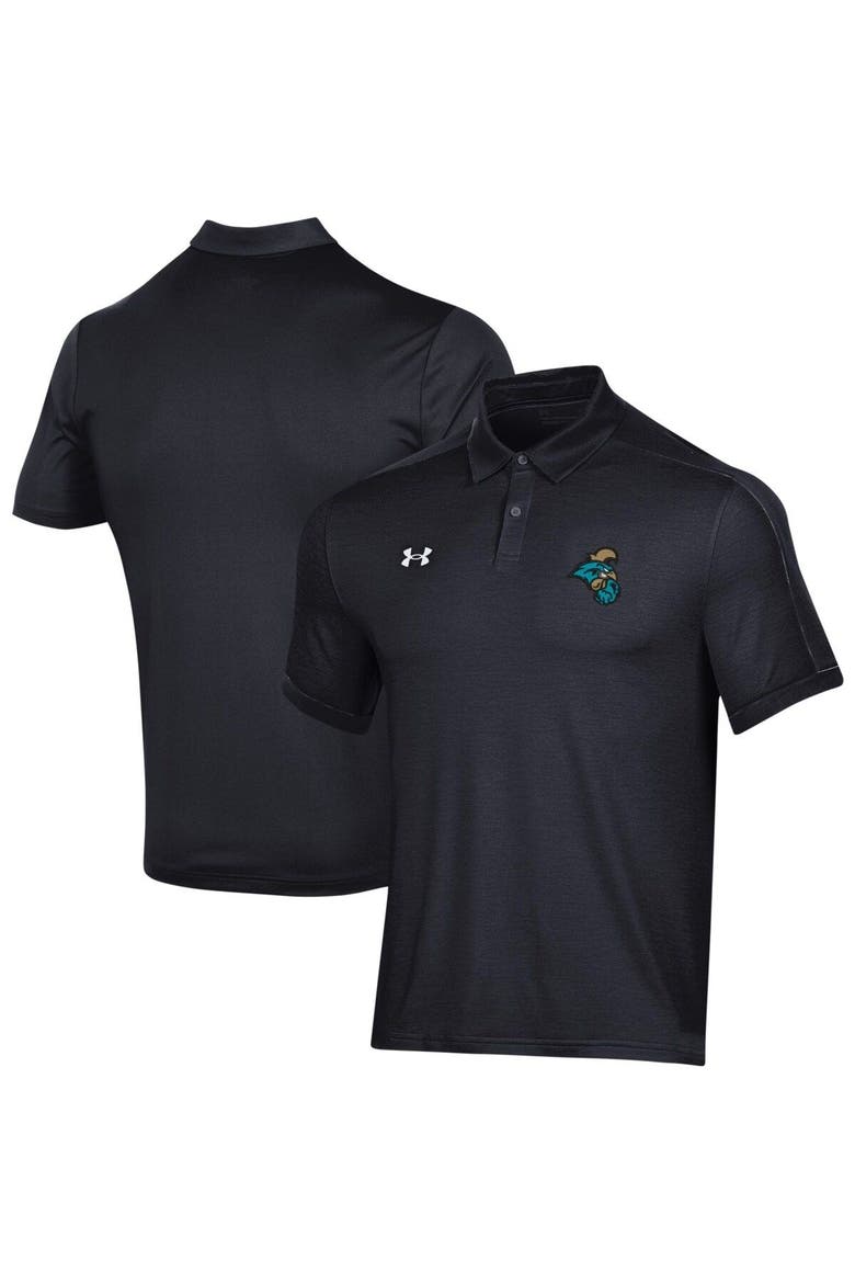 Men's Under Armour Black Coastal Carolina Chanticleers Trophy Polo, Main, color, Black