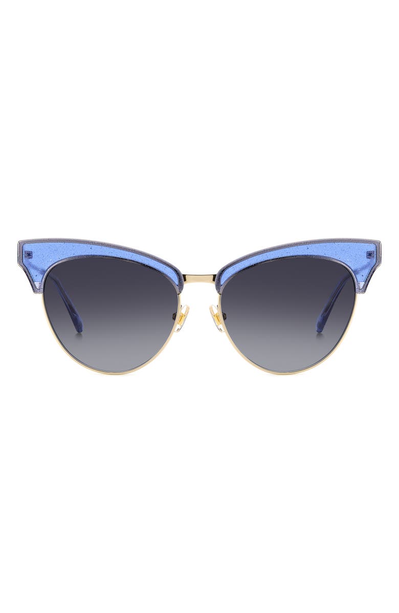 Kate Spade 54mm cat eye sunglasses, Main, color, Blue
